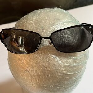 Bebe Black square cat eye sunglasses dark lens like new